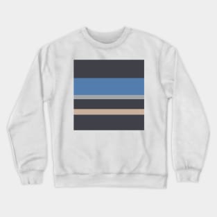 A smart assortment of Arsenic, Pinkish Grey, Quick Silver and Cyan Azure stripes. Crewneck Sweatshirt